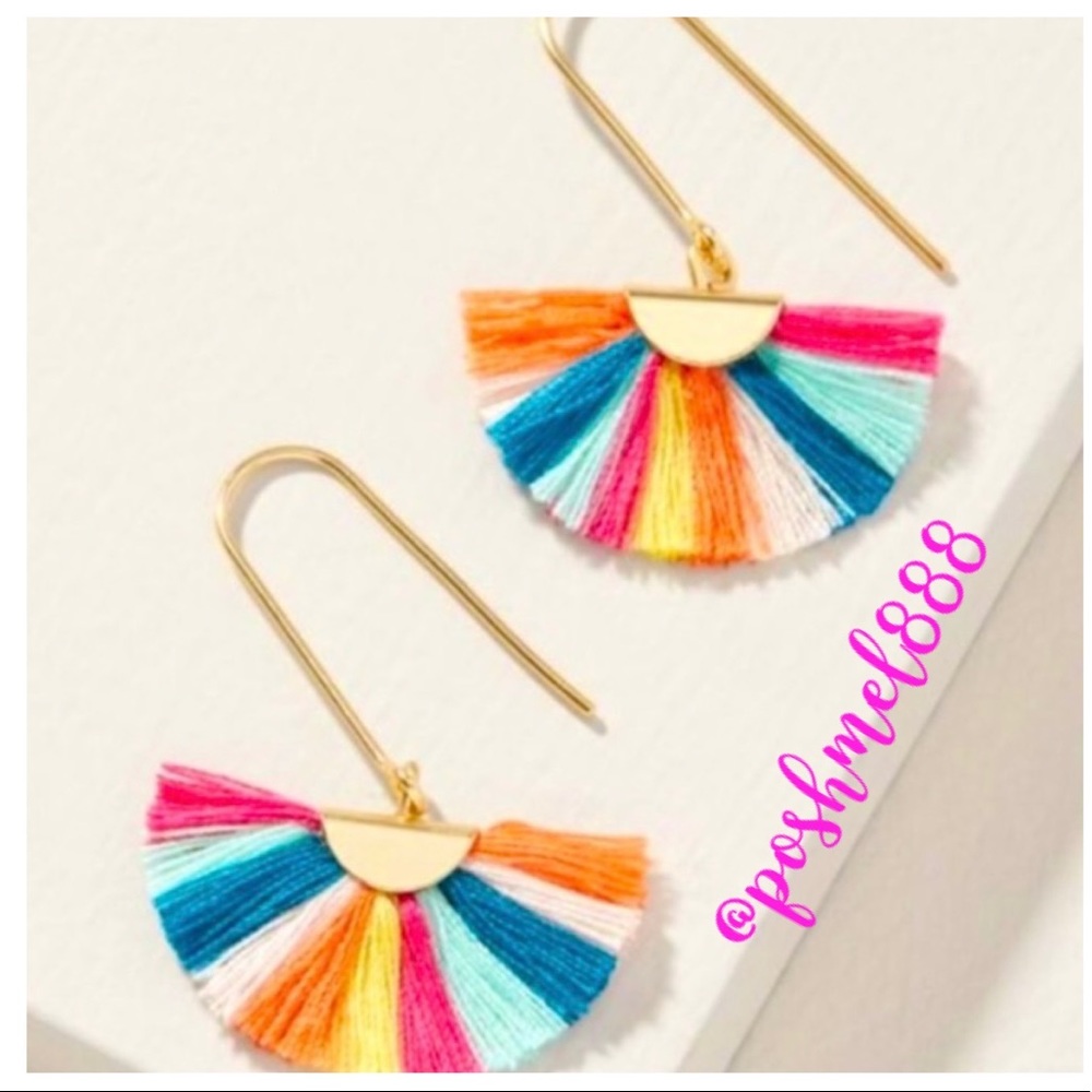 Stella & Dot | Colorful Coco Fringe Statement Earrings Retired